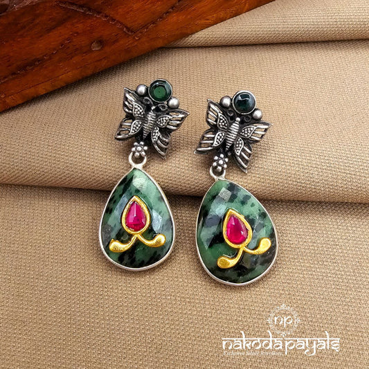 Green Kundan Earrings (C3876)