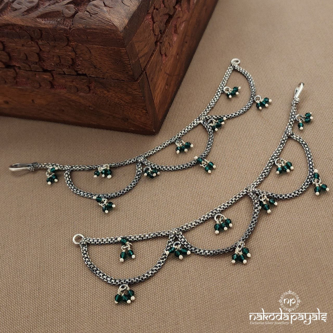 Green Beads Drop Maati (M0455)