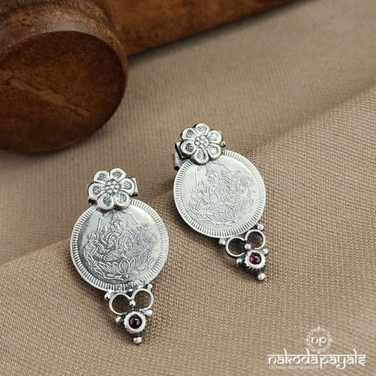 Red Dot Lakshmi Coin Studs (S3675)