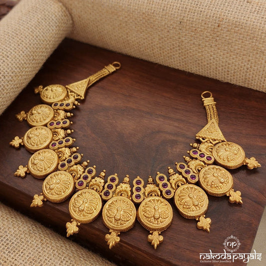 Peacock Coined Neckpiece (Gn9044)