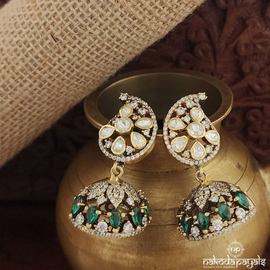 Mango Moissanite Jhumka (Ge9118)