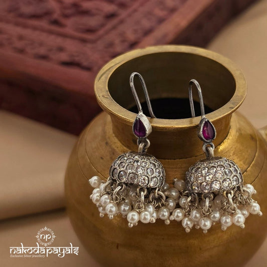 Pink Drop Jhumka (J1658)