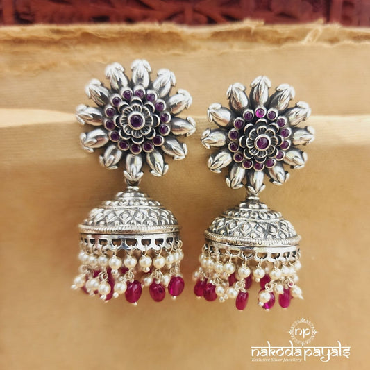 Pink Dotted Jhumka (J1589)