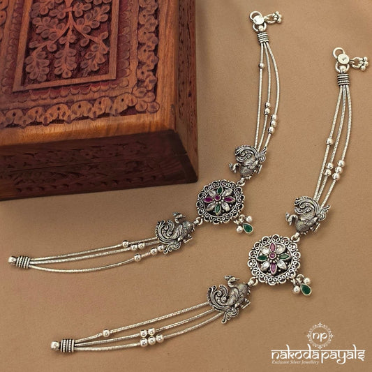 Gorgeous Peacock Anklet (A7091)