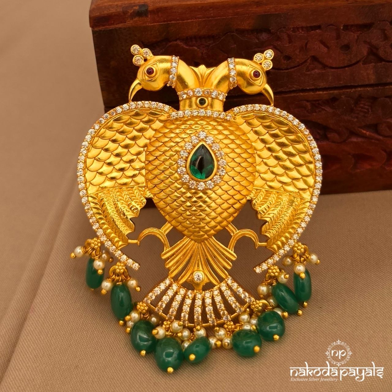 Greenish Gandaberunda Pendant (Gp2494)