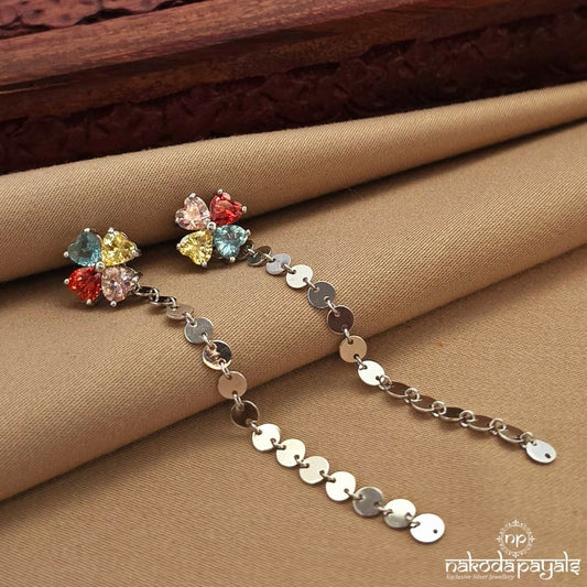 MultiColor Heart Earrings (St3958)