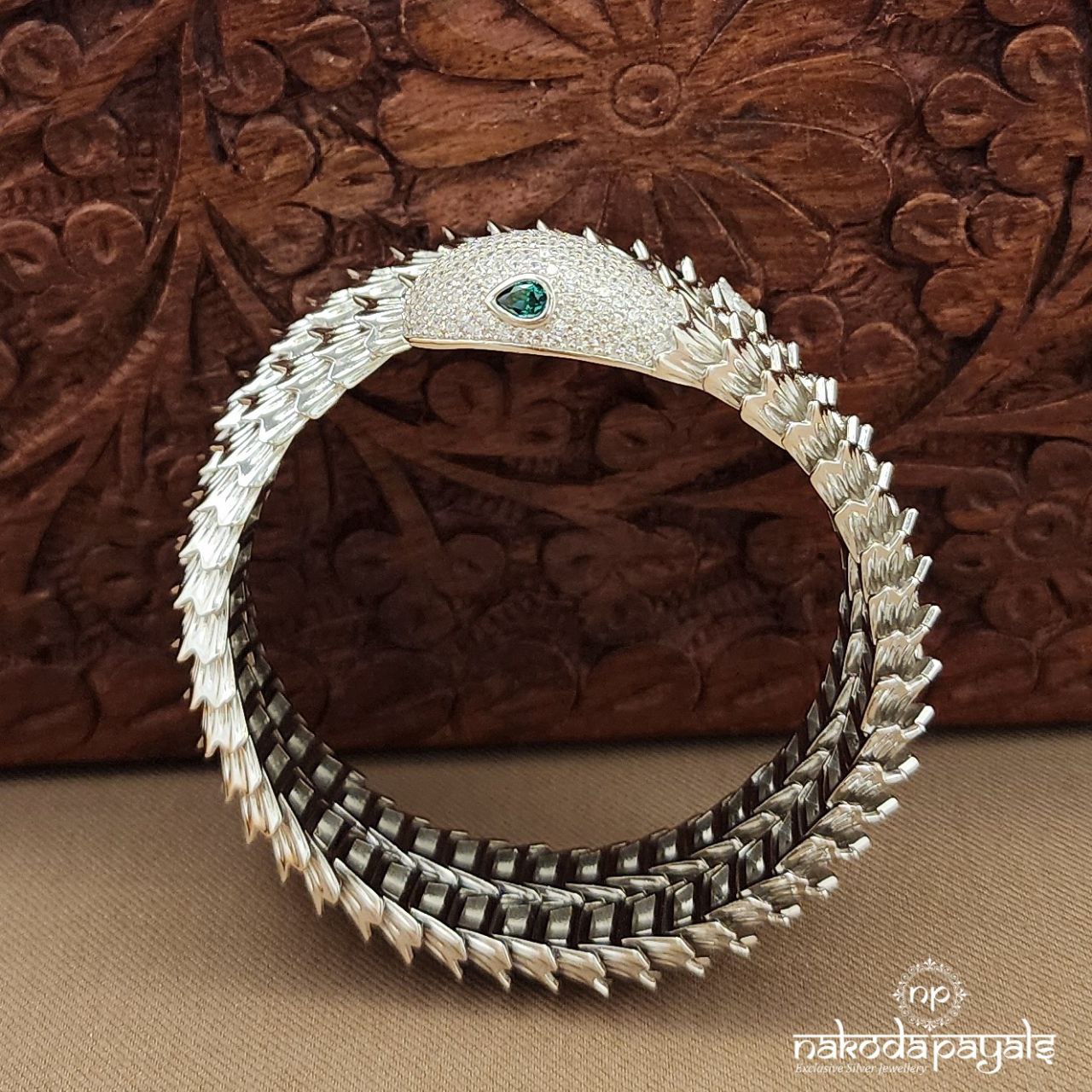 Snake CZ Adjustable Bracelet (St3697)