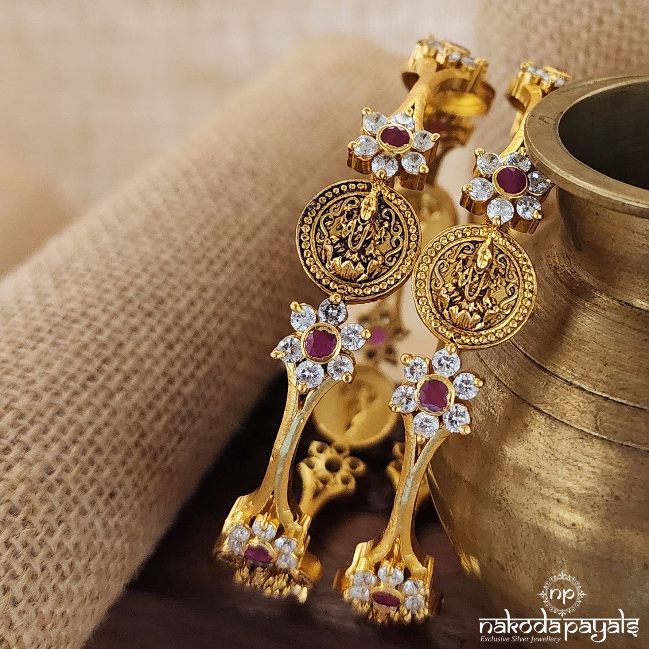 Lakshmi Coin 3D Bangles (Gk2764)