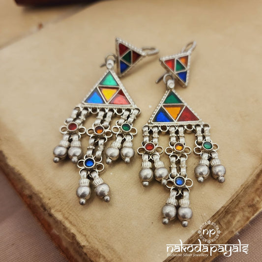 Multicolor Triangle Oxidised Hanging (H2241)