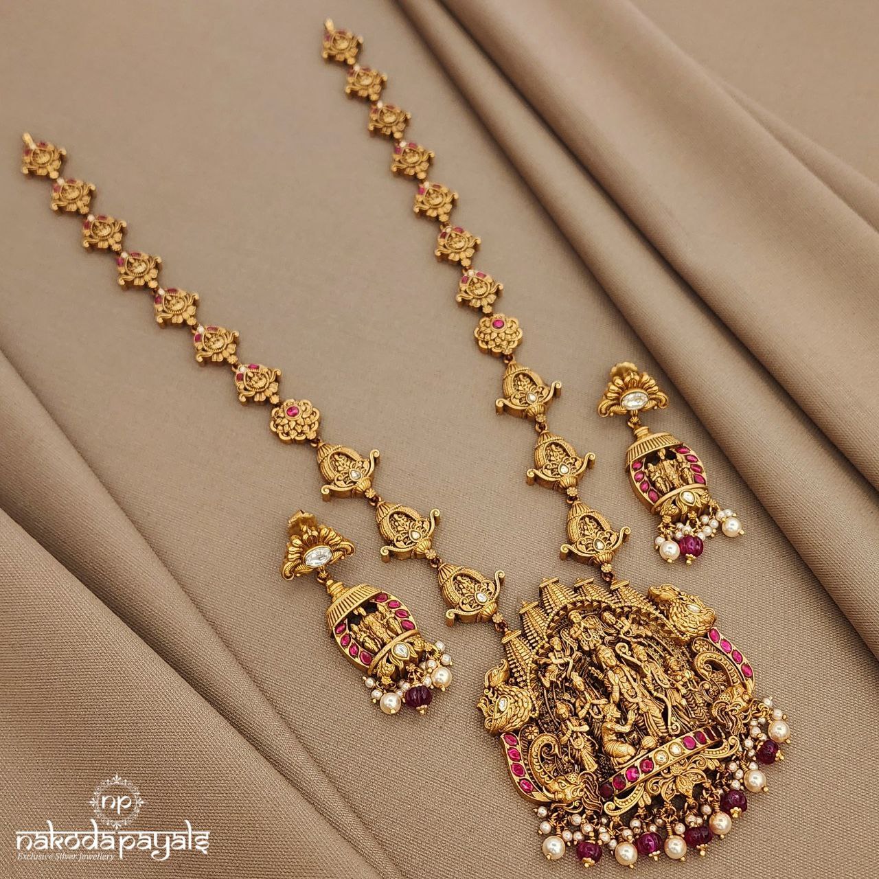 Ram Parivar Neckpiece With Earrings (Gn9632)