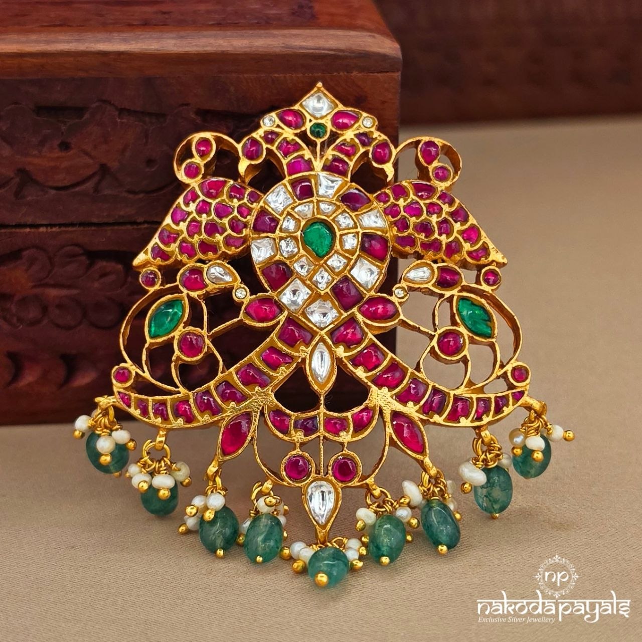 Green Drop Peacock Pendant (Gp2350)