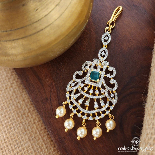 Squarish Green Maang Tika (Gm0926)