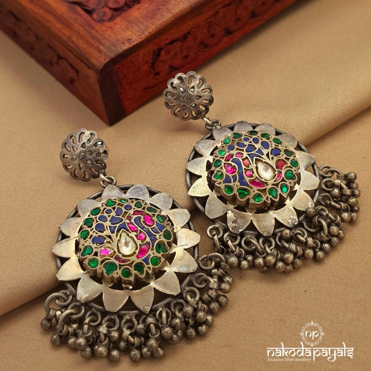 Charming Oxidised Chandbali (C3995)