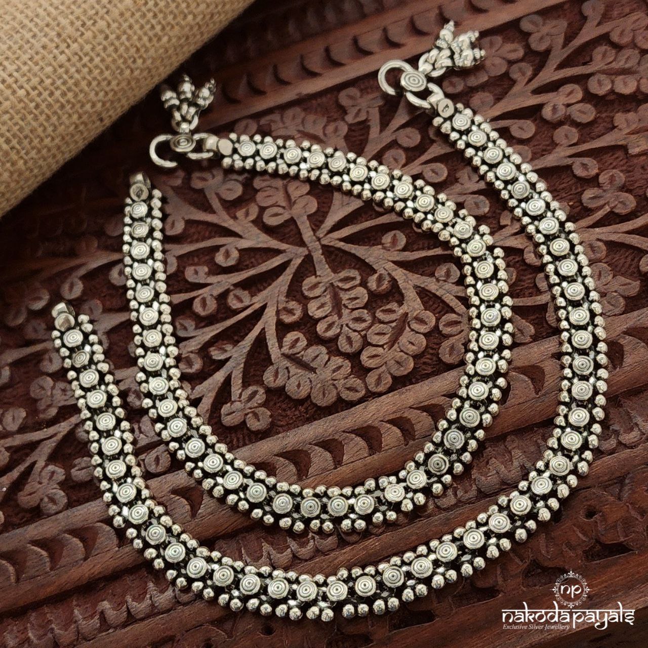 Circular Stamped Anklets (A6453)