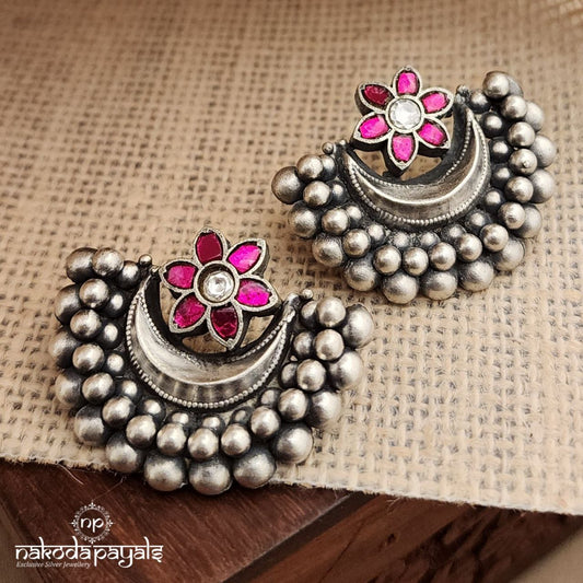 Kundan Half Moon Chandbali (S3556)