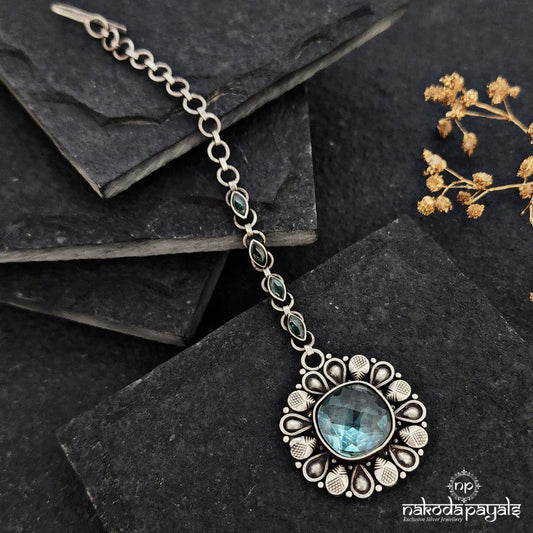 Blue Drop Green Maang Tikka (M0386)