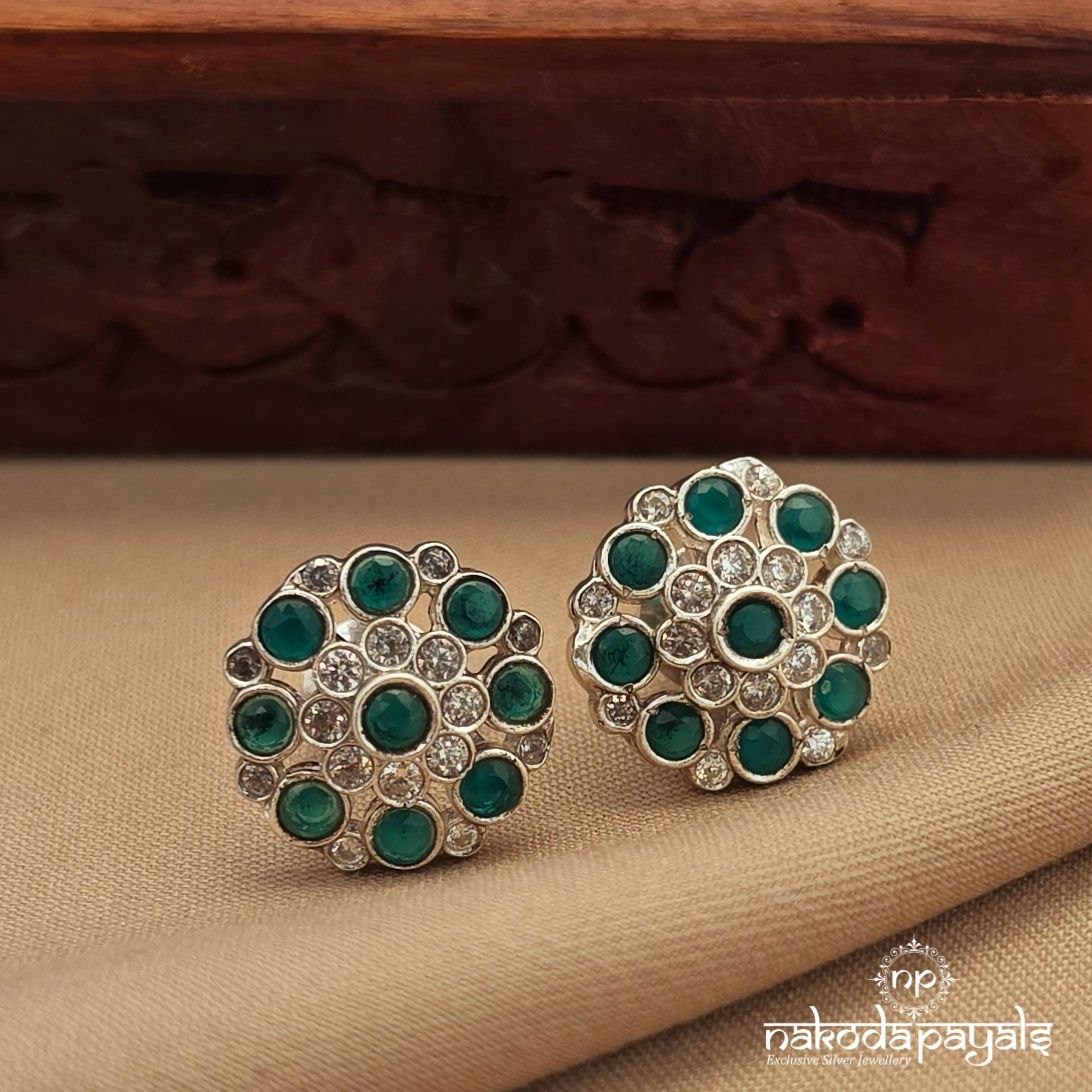 Circular Greenish Studs (S9719)