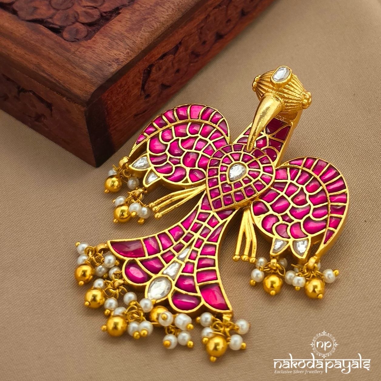Endearing Kundan Bird Pendant (Gp2375)