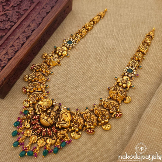 Elegant Lakshmi Floral Neckpiece (Gn10555)