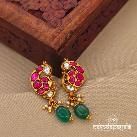 Kundan Peacock Studs (Ge10522)