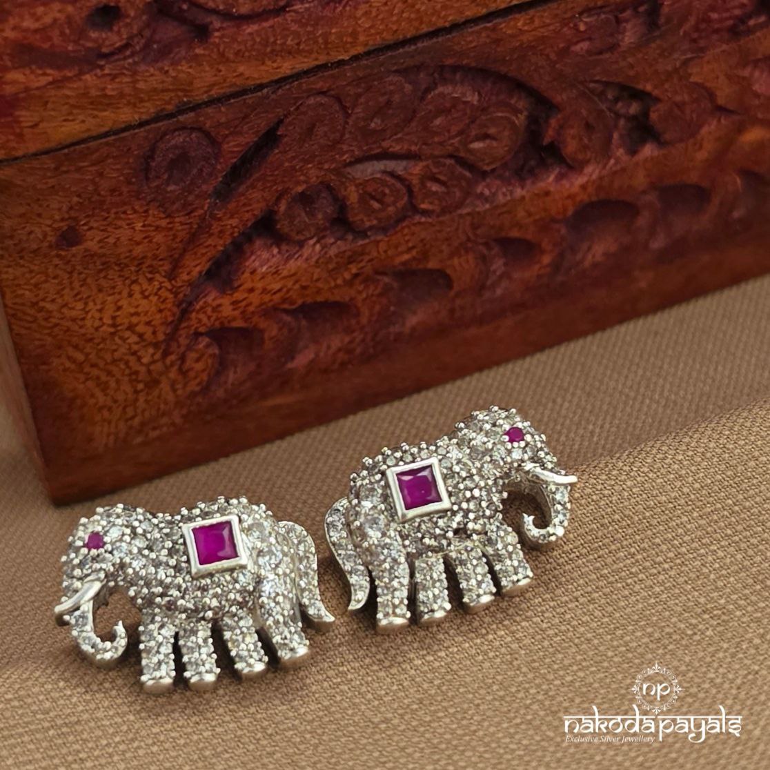 Pink  Elephant Studs (S9634)