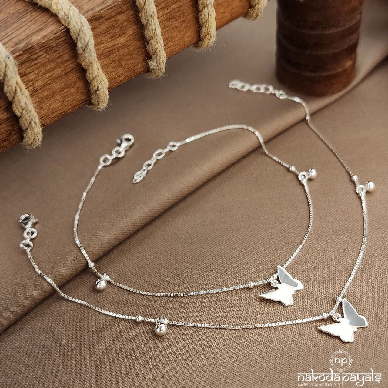Butterfly Drop Anklet (A6633)