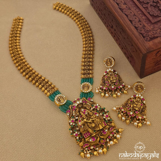 Kundan Radhakrishnan Neckpiece With Earrings (Gn10571)