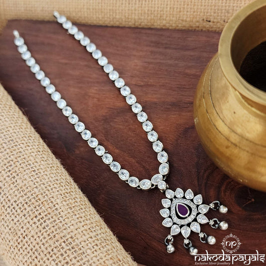 White Ball Drop Neckpiece (N10705)