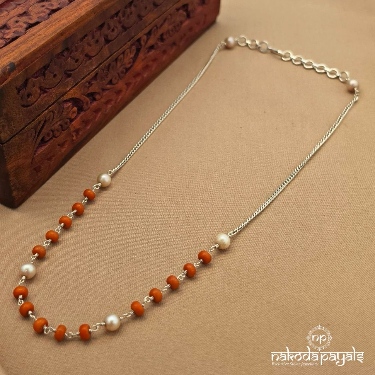 Coral Pearl Neckpiece (N12098)