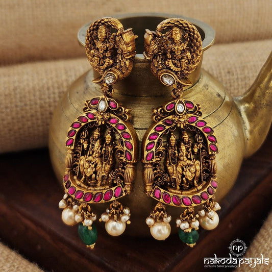 Maha Lakshmi Kundan Earrings (Ge9043)