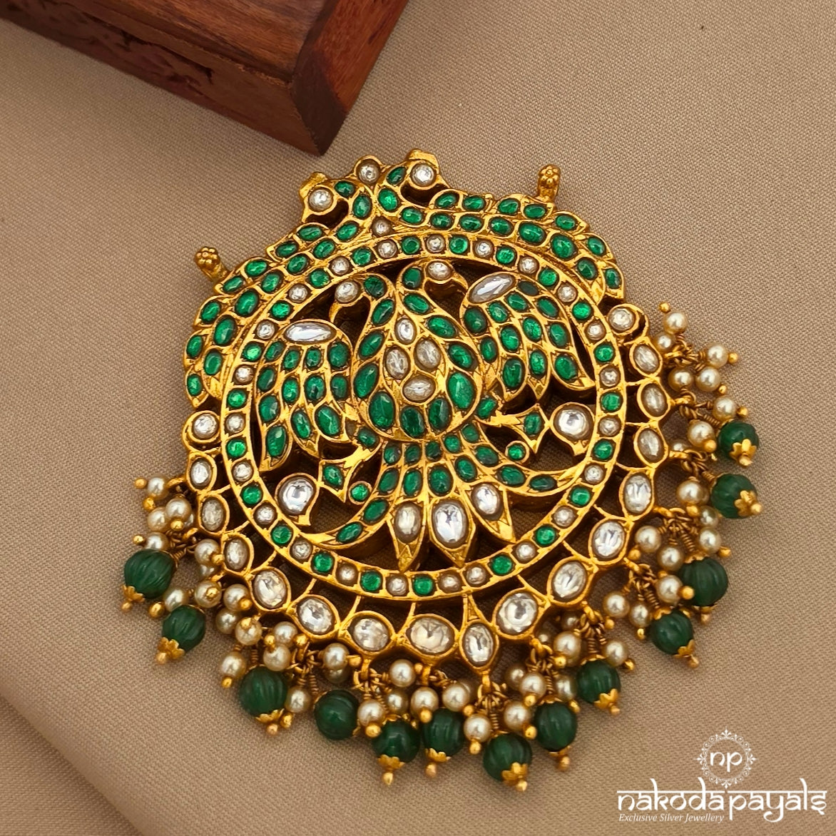 Classic Gandaberunda Kundan Reversible Pendant (Gp2412)