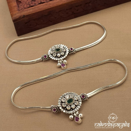 Exquisite Oxidised Anklet (A7004)