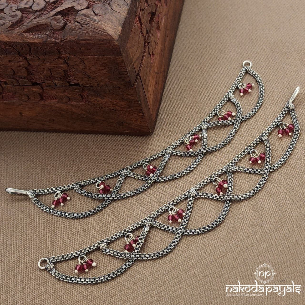 Pink Beads Drop Maati (M0454)