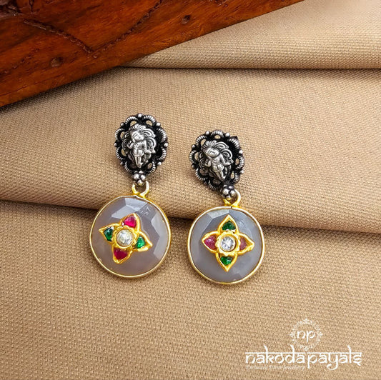 Kundan Dual Tone Earrings (C3878)