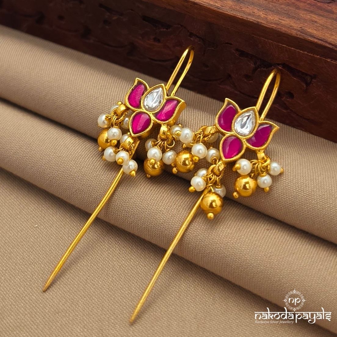 Lotus Kundan Earcuff (Ge10901)