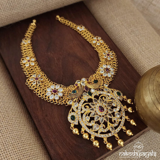 Twin Peacock Interlink Neckpiece (Gn8369)