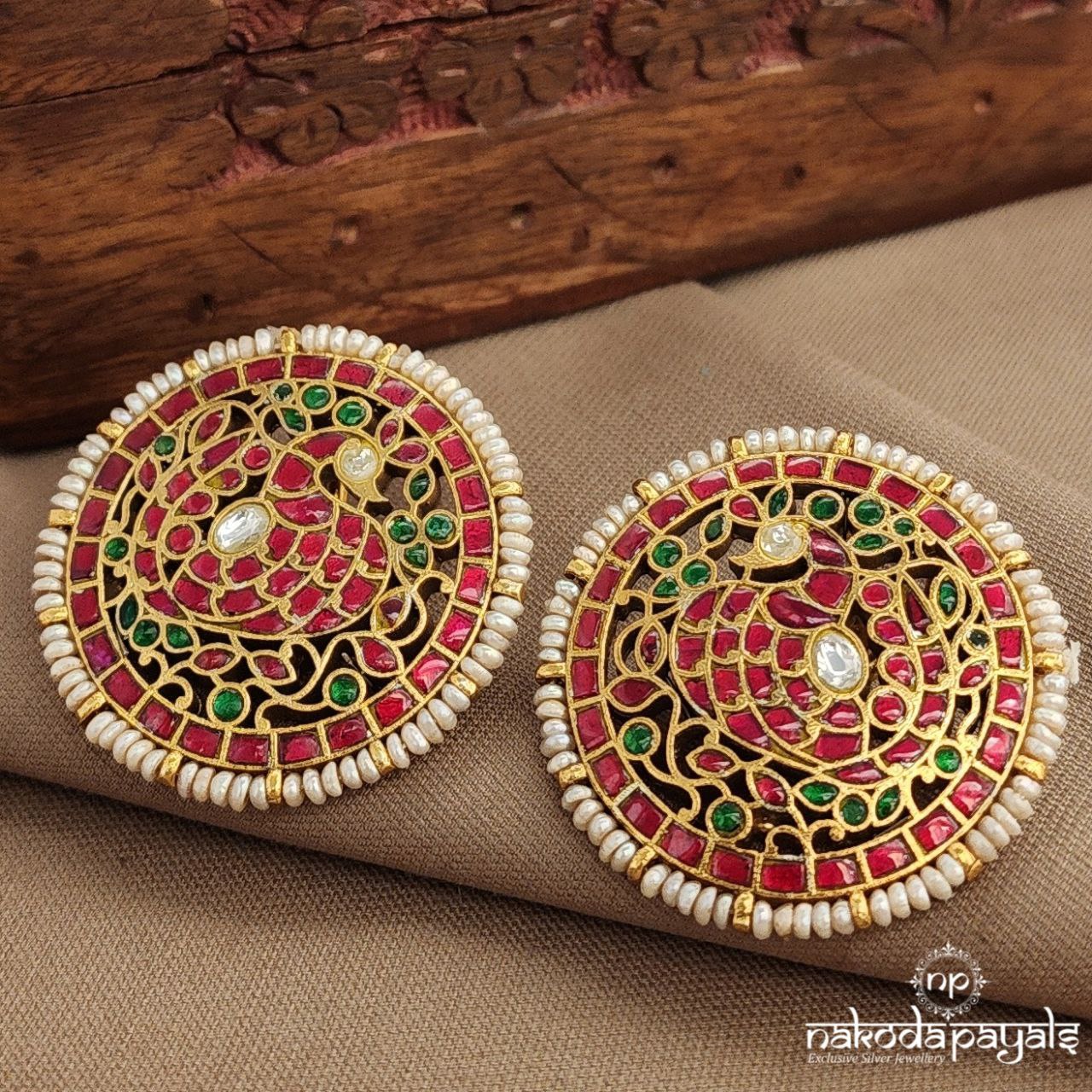 Peacock Kundan Studs (Ge10361)