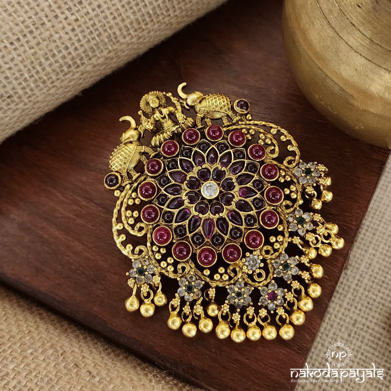 Graceful MultiColor Peacock Pendant (Gp1969)