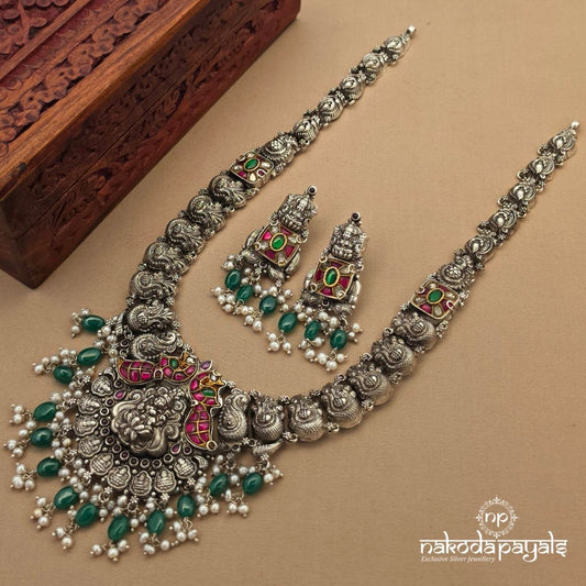 Traditional Lakshmi Neckpiece With Earrings (N12042)