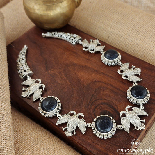 Elegant Blue Peacock Neckpiece (N10294)