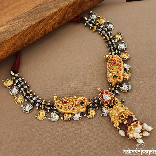 MultiColor Kundan Dual Tone Neckpiece (Gn9254)