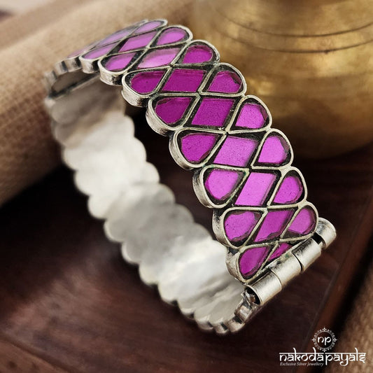 Pink Glass Single Kada (K5093)