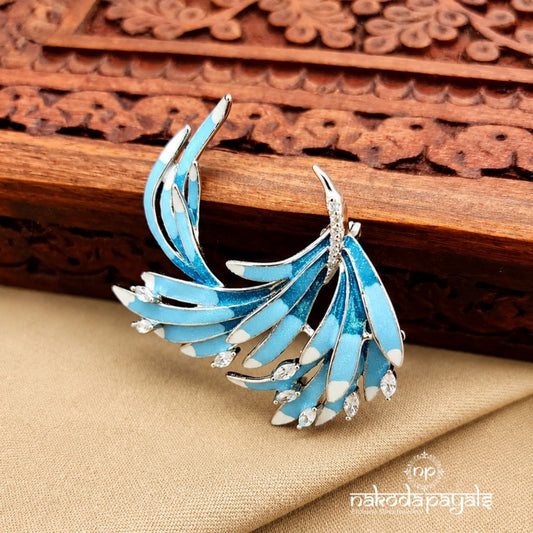 Flary Blue Brooch (St4063)