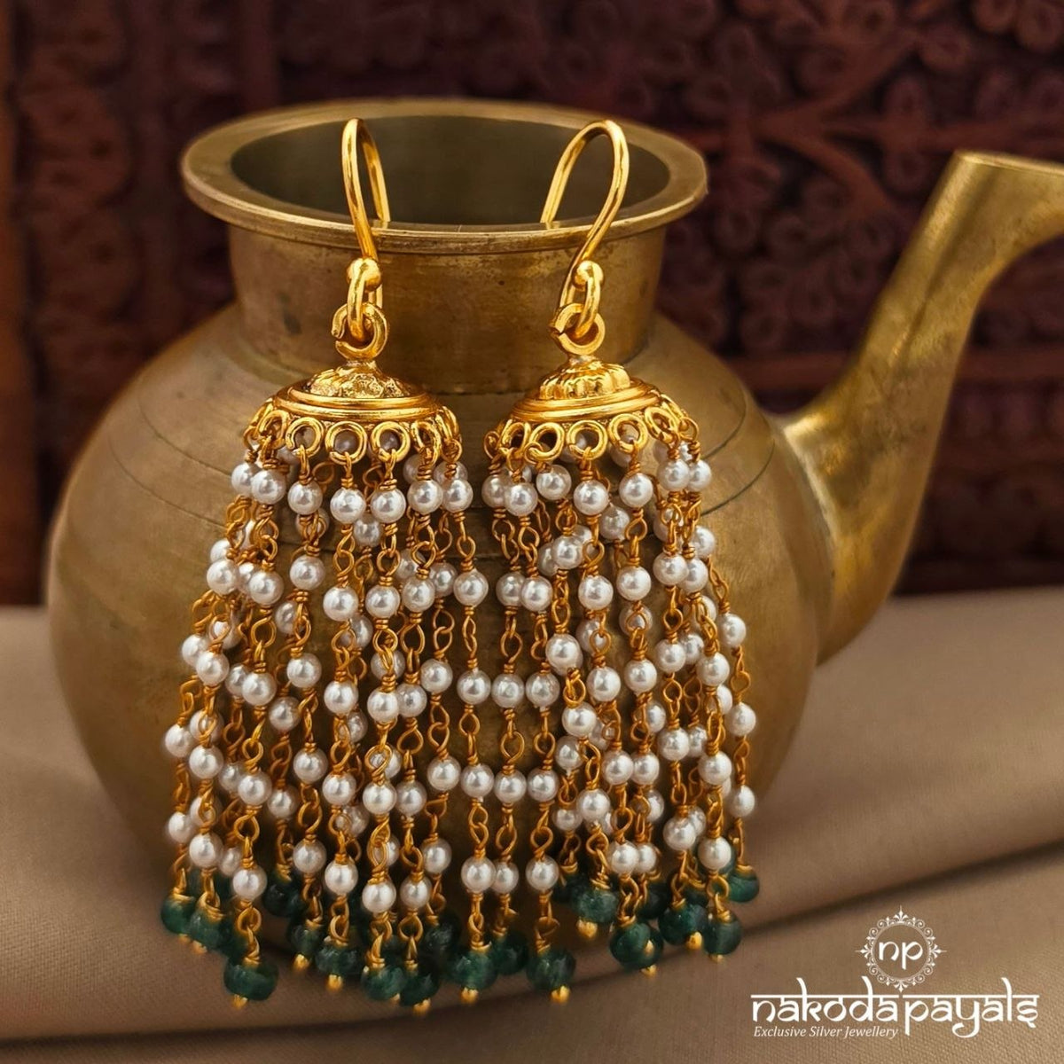 Pearly Floral Earrings (Ge11404)
