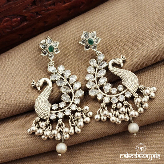 Peacock Ball Drop Earrings (C3920)