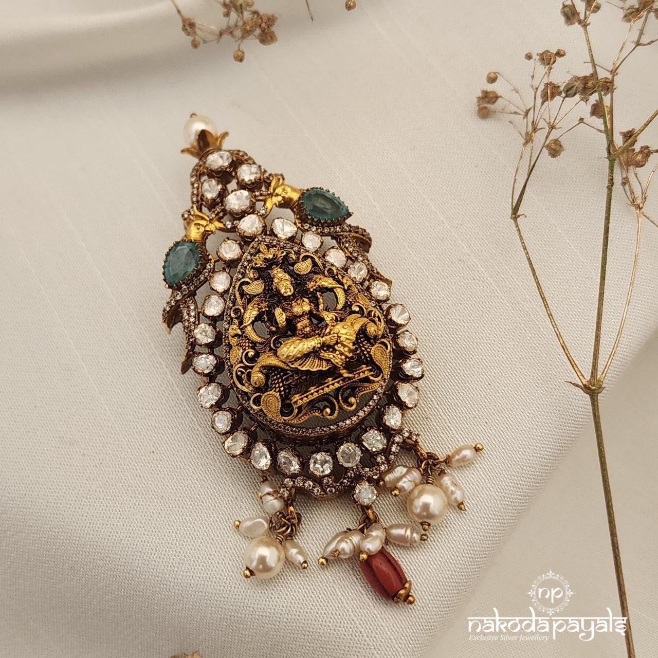 Lakshmi Moissanite Pendant (Gp1951)