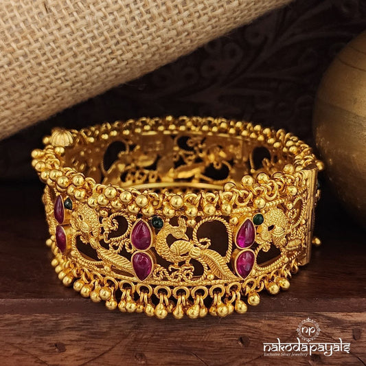 Peacock Kemp Ball Drop Kada  (Gk3114-16)