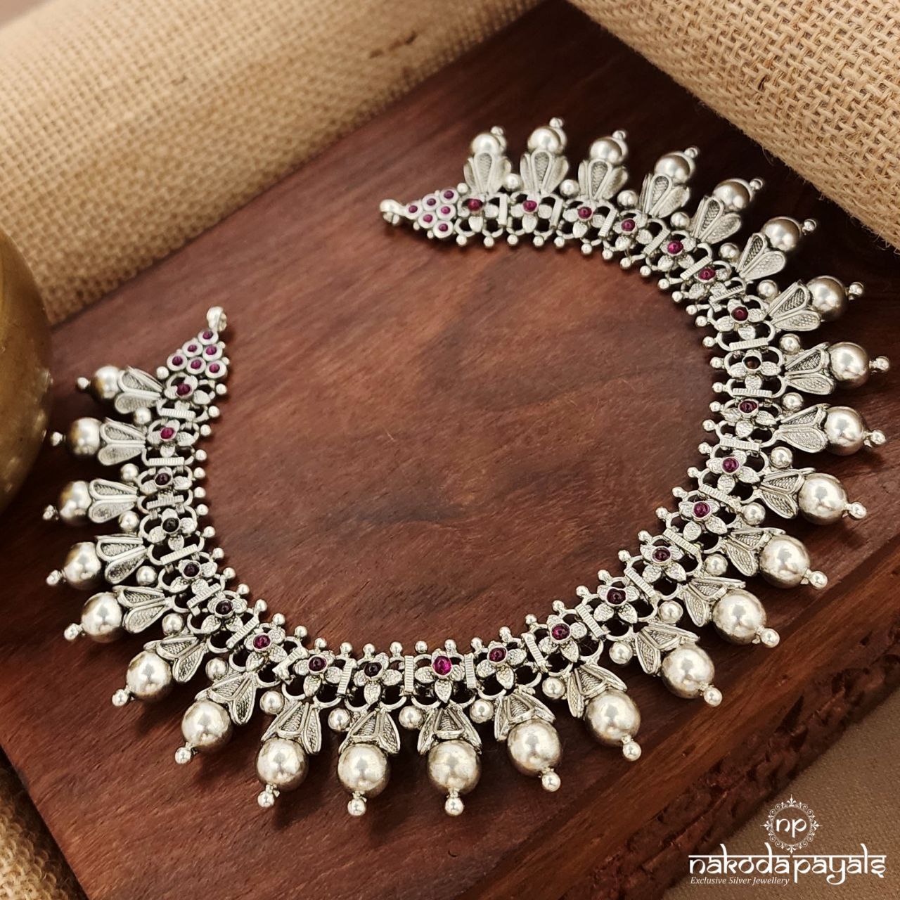 Red Ball Drop  Neckpiece (N11324)