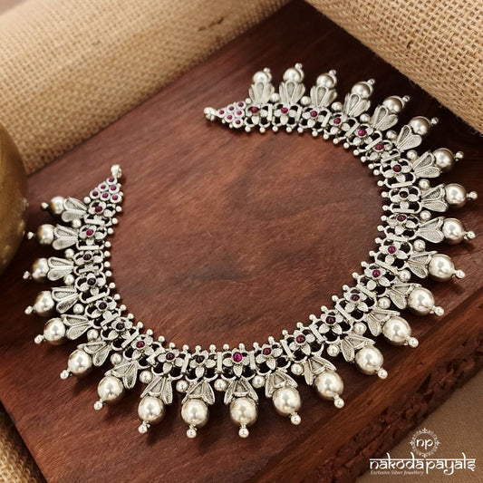 Red Ball Drop  Neckpiece (N11324)