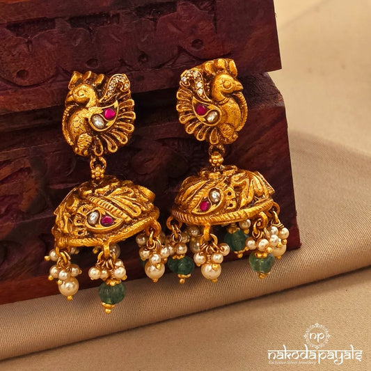 Peacock Jhumka (Ge10548)